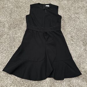 Red Valentino Sleeveless Cady Dress w/ Ruffle & Bow Detail Black Size 42